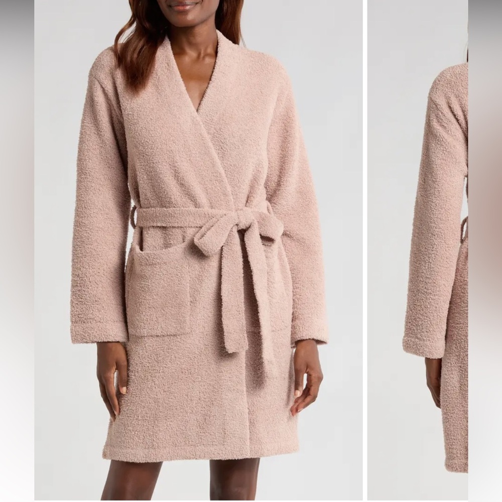 Barefoot Dreams Cozy Chic Robe Cream Rose Size 3